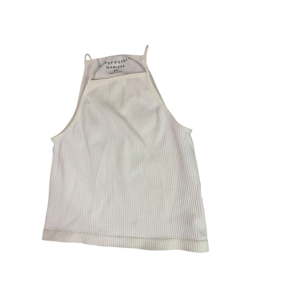 Size XS Aeropostale Womens Cream Ribbed Seamless Crop Cami